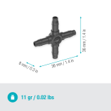 Gardena MDS 4-vejs-kobling 4,6 mm 13214-20