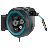Gardena PowerRoll XL vægmonteret slangekasse til 35 m, turkis – uden batteri 18640-55