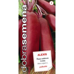 Gode frø: Salatroer Alexis, rød, oval, 3 g