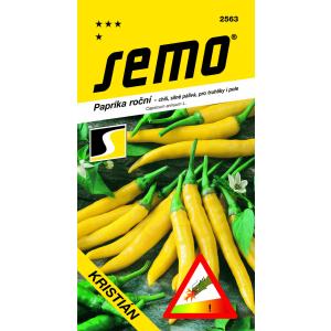 Semo Grøn chili-paprika Kristián, gul, hurtigvoksende, 0,4 g, SHU 55 000