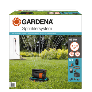 Gardena Komplet sæt med udtrækkelig firsidet regnspreder OS 140 8221-20